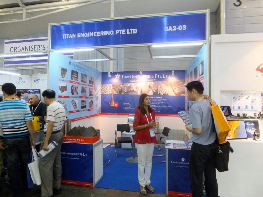 Titanium Metal Supplier Booth in Singapore Expo