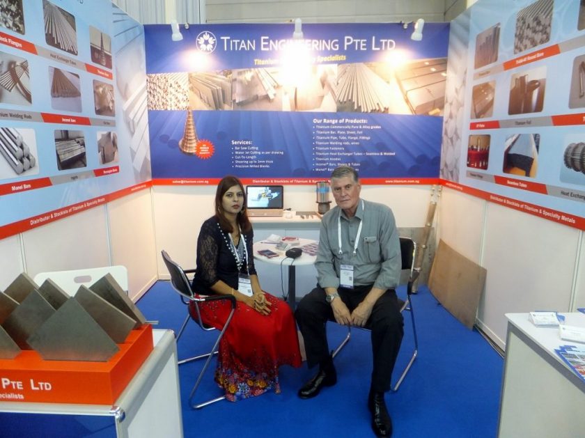 Titanium Metal Supplier Booth in Singapore Expo