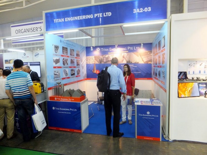 Titanium Metal Supplier Booth in Singapore Expo